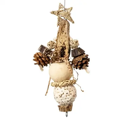 Back Zoo Nature vogelspeeltje Forest Star 36 x 12 x 8 cm – zeegras - Afbeelding 4