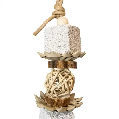 Back Zoo Nature vogelspeeltje Stone Block Rock 34 x 8 x 8 cm – puimsteen