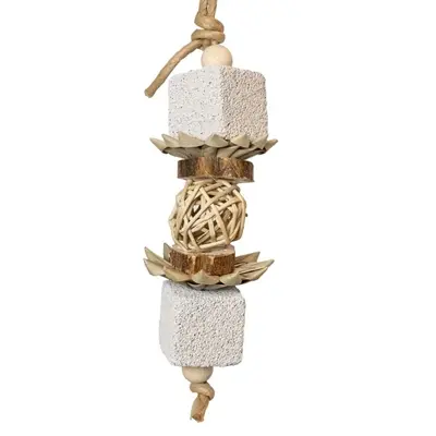 Back Zoo Nature vogelspeeltje Stone Block Rock 34 x 8 x 8 cm – puimsteen