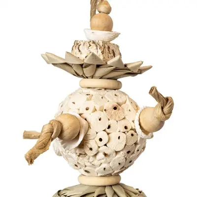 Back Zoo Nature vogelspeeltje Ball And Shells 30 x 12 x 12 cm – schelpen