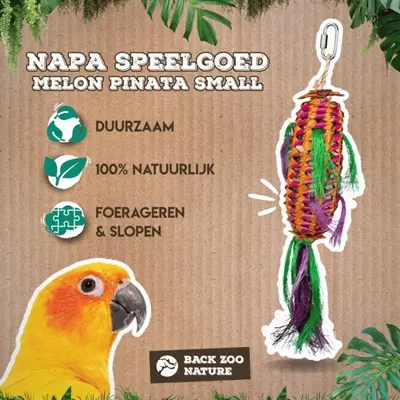 Back Zoo Nature vogelspeeltje Melon Pinata 35 x 6 x 6 cm