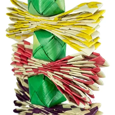 Back Zoo Nature vogelspeeltje Palmleaf Tower 28 x 12 x 3 cm