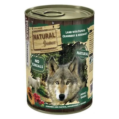 Natural Greatness hondenvoer lam en papaya 400 g – graanvrij