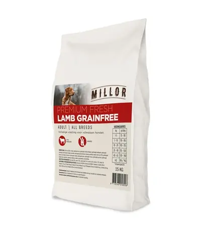 Millor hondenvoer Premium Fresh Adult lam 15 kg – graanvrij