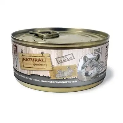 Natural Greatness natvoer hond Monoprotein konijn 170 g – graanvrij