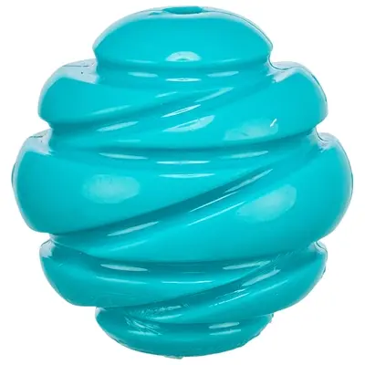 Trixie Super Strong bal TPR petrol 6 x 6 x 6 cm – spiraalvorm voor honden