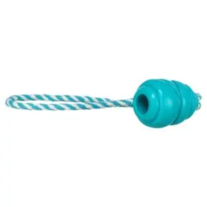 Trixie Jumper kegel aan touw Super Strong TPR petrol 33 x 5 x 5 cm - Afbeelding 4