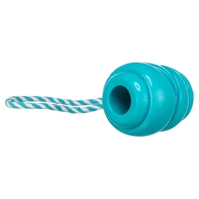 Trixie Jumper kegel aan touw Super Strong TPR petrol 36,5 x 8 x 8 cm