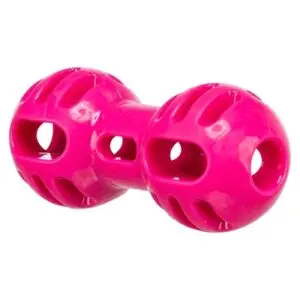 Trixie Dumbell Soft & Strong TPR roze 14,5 x 6,5 x 6,5 cm – hondenspeeltje - Afbeelding 1