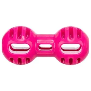 Trixie Dumbell Soft & Strong TPR roze 14,5 x 6,5 x 6,5 cm – hondenspeeltje - Afbeelding 4