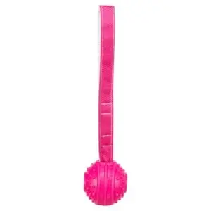Trixie werpbal Soft & Strong TPR roze 27 cm – met lus en noppen - Afbeelding 4