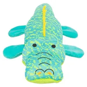 Trixie hondenspeeltje krokodil aqua/groen 33 x 13,5 x 7,5 cm – stof - Afbeelding 1