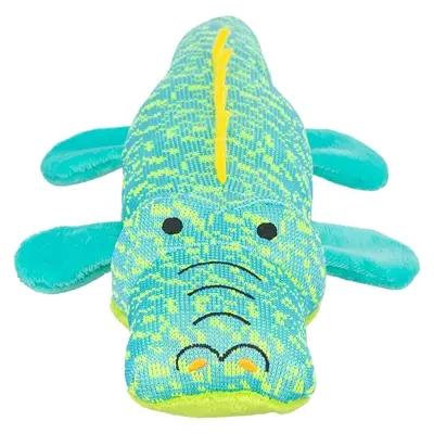 Trixie hondenspeeltje krokodil aqua/groen 33 x 13,5 x 7,5 cm – stof