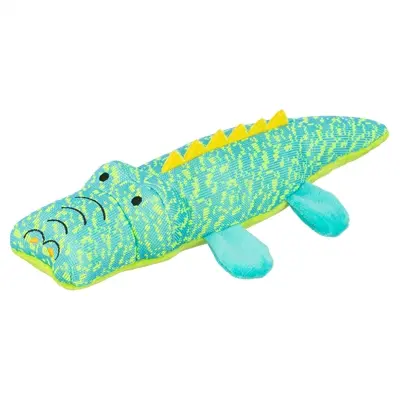 Trixie hondenspeeltje krokodil aqua/groen 33 x 13,5 x 7,5 cm – stof