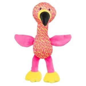 Trixie hondenspeeltje flamingo roze/geel 32 x 12 x 11 cm – stof - Afbeelding 1