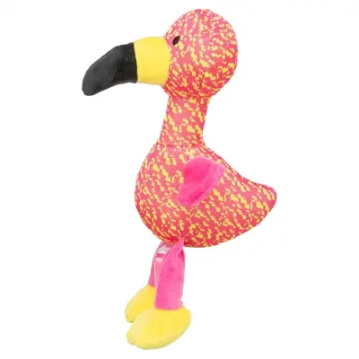 Trixie hondenspeeltje flamingo roze/geel 32 x 12 x 11 cm – stof
