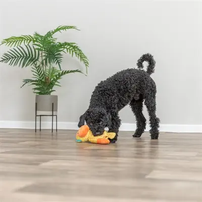 Trixie hondenspeeltje aap geel/oranje 27 x 26 x 10,5 cm – stof