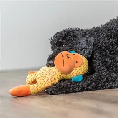 Trixie hondenspeeltje aap geel/oranje 27 x 26 x 10,5 cm – stof