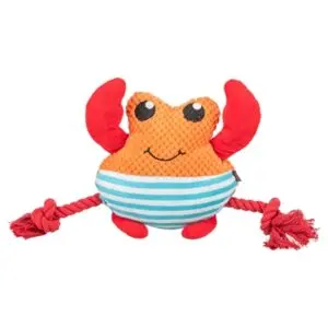 Trixie hondenspeeltje krab met flostouw oranje 28 x 8,5 x 20,5 cm - Afbeelding 1