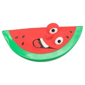 Trixie hondenspeeltje watermeloen latex rood/groen 15,5 x 8,5 x 7 cm - Afbeelding 1