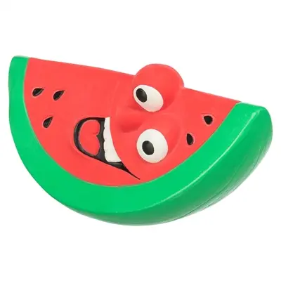 Trixie hondenspeeltje watermeloen latex rood/groen 15,5 x 8,5 x 7 cm
