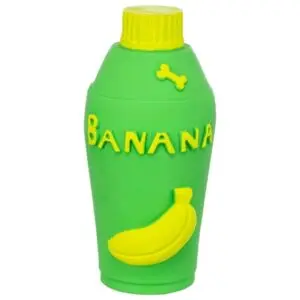 Trixie hondenspeeltje fles banaan latex groen 14,5 x 8,5 x 7 cm - Afbeelding 1