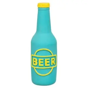 Trixie hondenspeeltje bierfles latex blauw 12,5 x 8,5 x 4 cm - Afbeelding 1