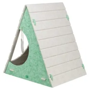Trixie Lucy speelbox kattenmand driehoek vilt zand/groen 46 x 38 x 50 cm - Afbeelding 6