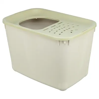 Trixie kattenbak Hop-In grijs/groen 38 x 58 x 39 cm – boveningang