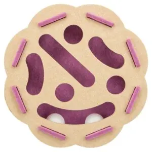 Trixie kattenspeeltje Hole'n'Roll bloem vilt roze/beige 30 x 30 x 7,5 cm - Afbeelding 4