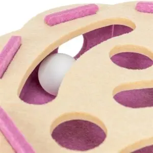 Trixie kattenspeeltje Hole'n'Roll bloem vilt roze/beige 30 x 30 x 7,5 cm - Afbeelding 7