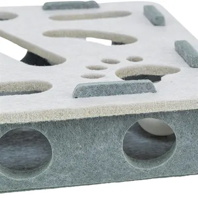 Trixie Hole'n'Roll Box grijs 30 x 30 x 7,5 cm – vilt, voor katten