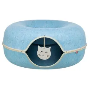 Trixie speeldonut vilt blauw 60 x 60 cm – speel- en rustplek voor katten - Afbeelding 1