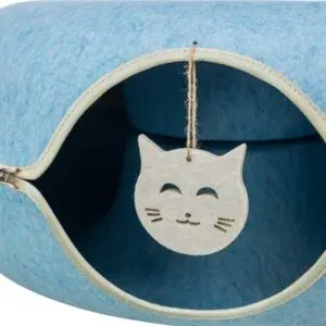 Trixie speeldonut vilt blauw 60 x 60 cm – speel- en rustplek voor katten - Afbeelding 5