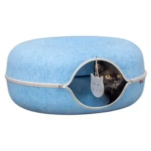 Trixie speeldonut vilt blauw 60 x 60 cm – speel- en rustplek voor katten - Afbeelding 7