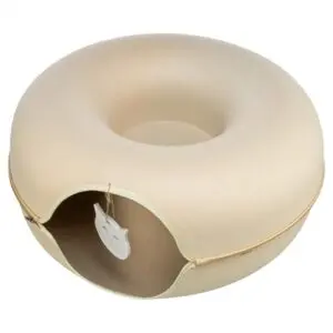 Trixie speeldonut vilt beige 60 x 60 cm – speel- en rustplek voor katten - Afbeelding 4