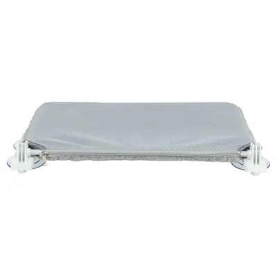 Trixie kattenhangmat voor aan het raam pluche/mesh wit/grijs 58 x 34 cm