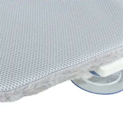 Trixie kattenhangmat voor aan het raam pluche/mesh wit/grijs 58 x 34 cm
