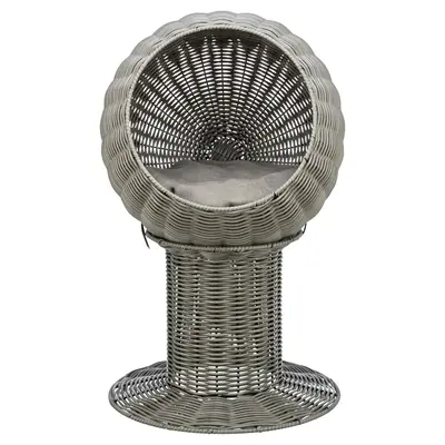 Trixie kattenmand Amalia rond polyrattan grijs 42 x 42 x 70 cm
