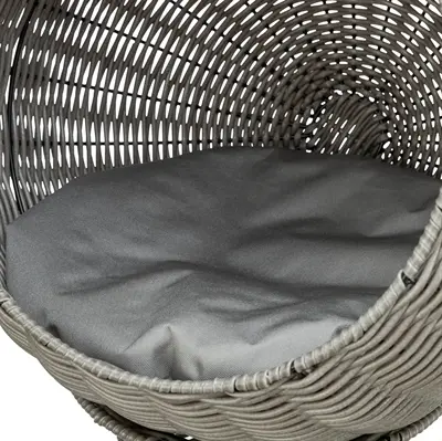 Trixie kattenmand Amalia rond polyrattan grijs 42 x 42 x 70 cm