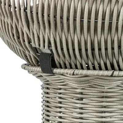 Trixie kattenmand Amalia rond polyrattan grijs 42 x 42 x 70 cm