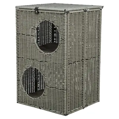 Trixie kattenmand Amalia hoekig polyrattan 37 x 35 x 57 cm