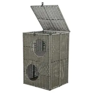 Trixie kattenmand Amalia hoekig polyrattan 37 x 35 x 57 cm - Afbeelding 3