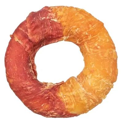 Trixie Denta Fun Ring 9 cm – runderhuid met kip en eend, 50 stuks