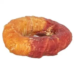Trixie Denta Fun Ring 9 cm – runderhuid met kip en eend, 50 stuks - Afbeelding 5