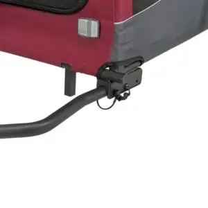 Trixie hondenfietskar grijs/rood 61/125 x 56 x 64 cm – met gaasvensters - Afbeelding 8