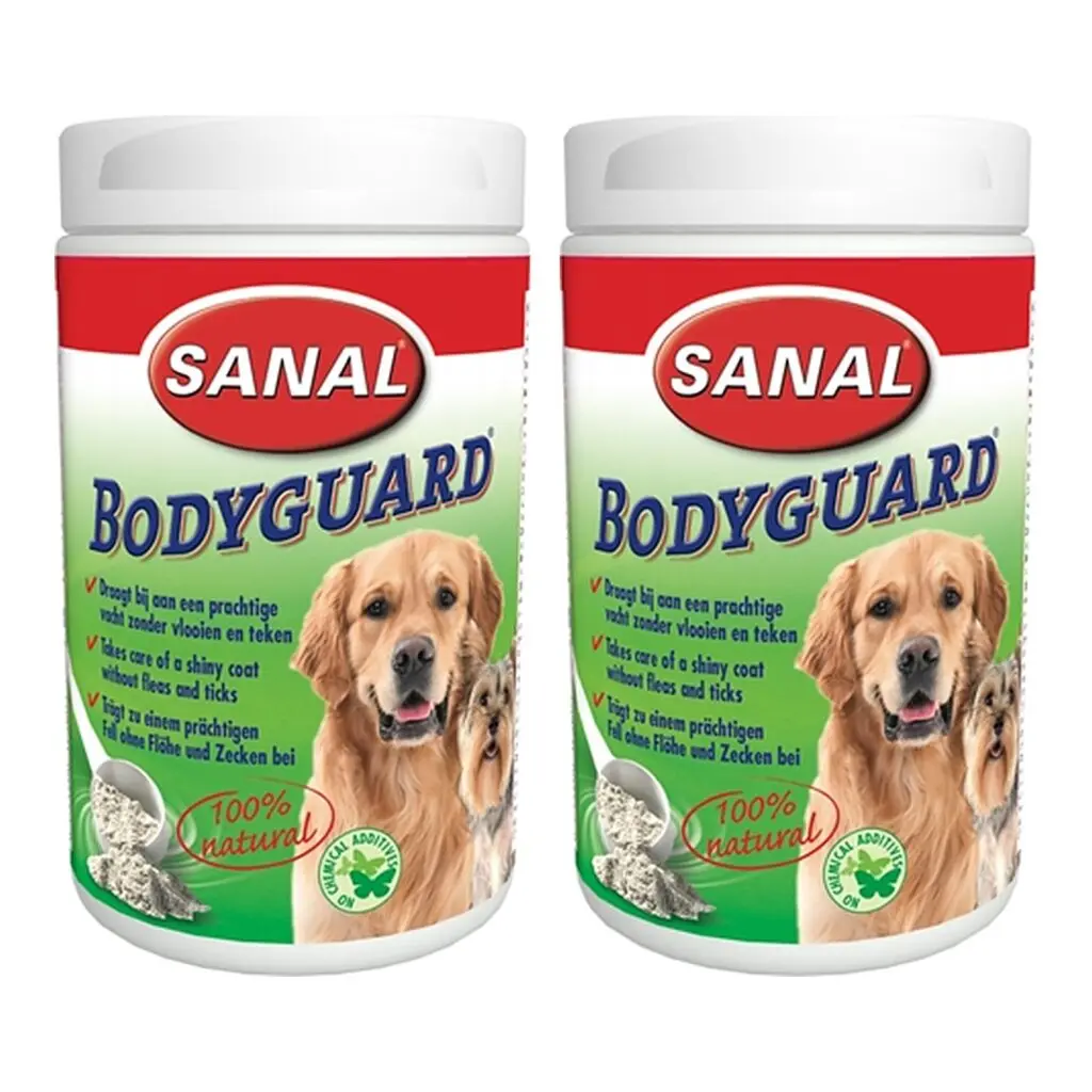 Sanal Dog Bodyguard 750 g – 2 stuks, knoflooksupplement voor honden (multipack)