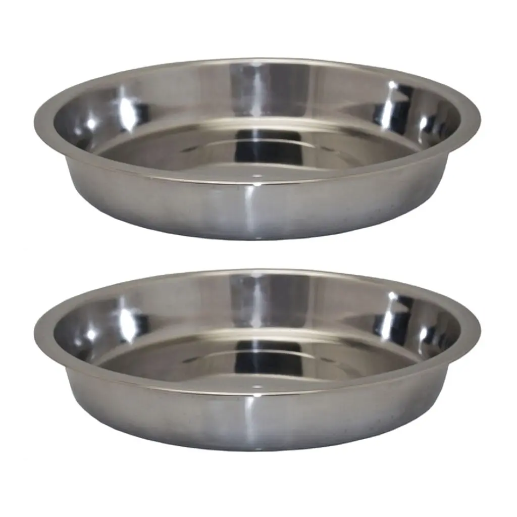 Happy Pet rvs voerbak puppy ondiep 25 cm – multipack 2 stuks