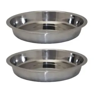 Happy Pet rvs voerbak puppy ondiep 25 cm – multipack 2 stuks - Afbeelding 1