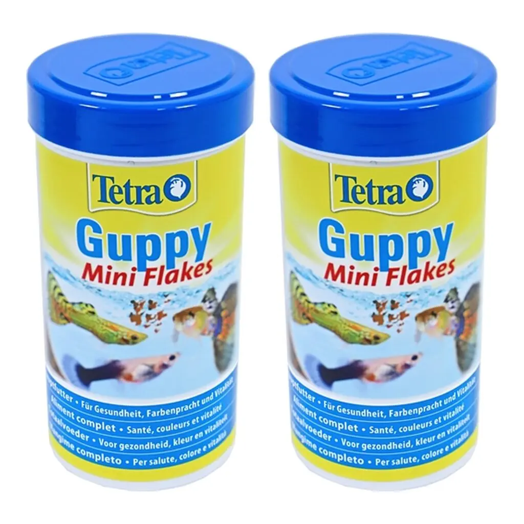 Tetra Guppy visvoer vlokken 250 ml – kleurversterker – multipack 2 stuks